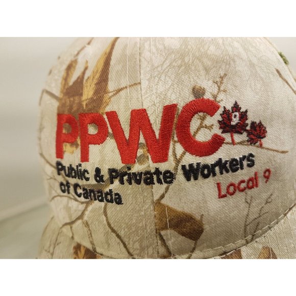 PPWC UNION Public Private Trucker Hat Strapback Baseball Camo Canada Local 9 - Picture 2 of 10